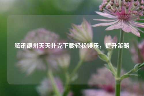 腾讯德州天天扑克下载轻松娱乐，提升策略