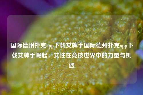 国际德州扑克app下载女牌手国际德州扑克app下载女牌手崛起，女性在竞技世界中的力量与机遇