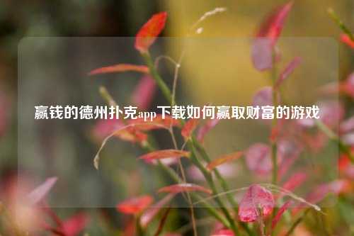 赢钱的德州扑克app下载如何赢取财富的游戏
