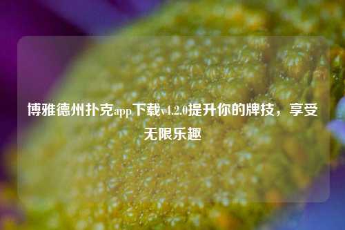 博雅德州扑克app下载v4.2.0提升你的牌技，享受无限乐趣