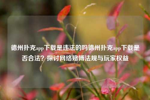 德州扑克app下载是违法的吗德州扑克app下载是否合法？探讨网络赌博法规与玩家权益