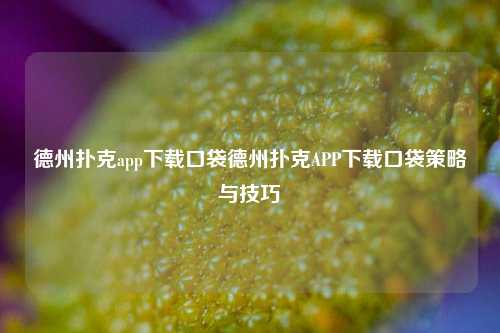 德州扑克app下载口袋德州扑克APP下载口袋策略与技巧