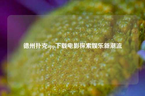 德州扑克app下载电影探索娱乐新潮流
