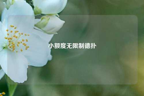 小额度无限制德扑
