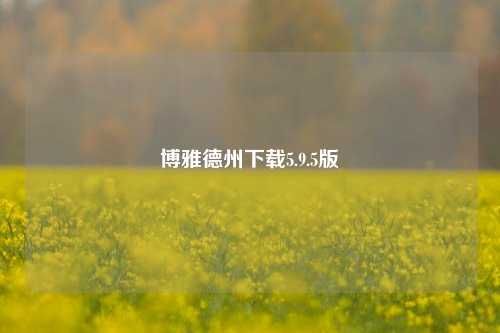 博雅德州下载5.9.5版