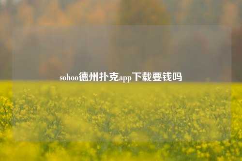 sohoo德州扑克app下载要钱吗